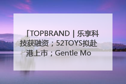 TOPBRAND｜乐享科技获融资；52TOYS拟赴港上市；Gentle Monster合作谷歌；Valentino传播官离职